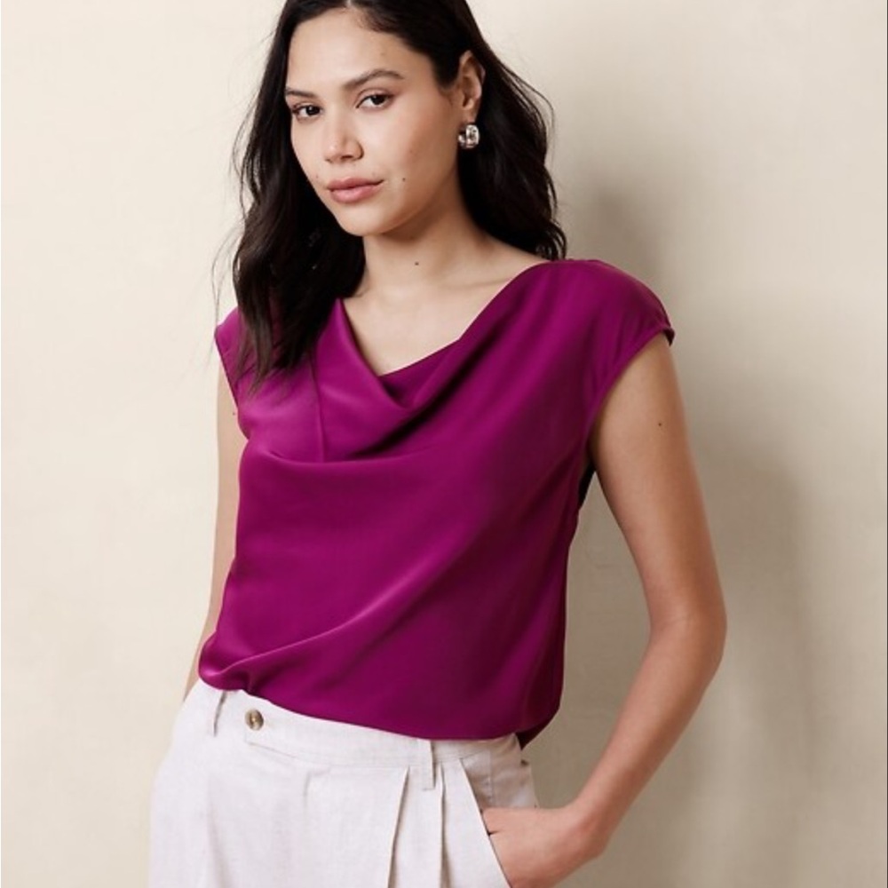 Cowl Neck Silky Top